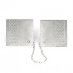 Silver tallit clips with Magen David design