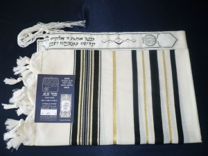 Black and gold striped Prima Tallit