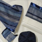 Handmade Wool Tallit - Blue Galilee Silks Tallit