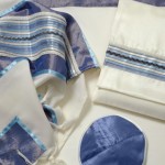 Blue Stripes Galilee Silks Wool Tallit