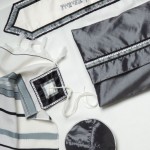 Classic Gray Tallit 20-inch Galilee Silks Tallit