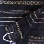 Handmade tallit by Gabrieli - black with gold stripes