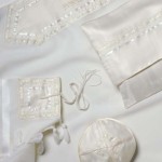 Solid white tallit - handmade