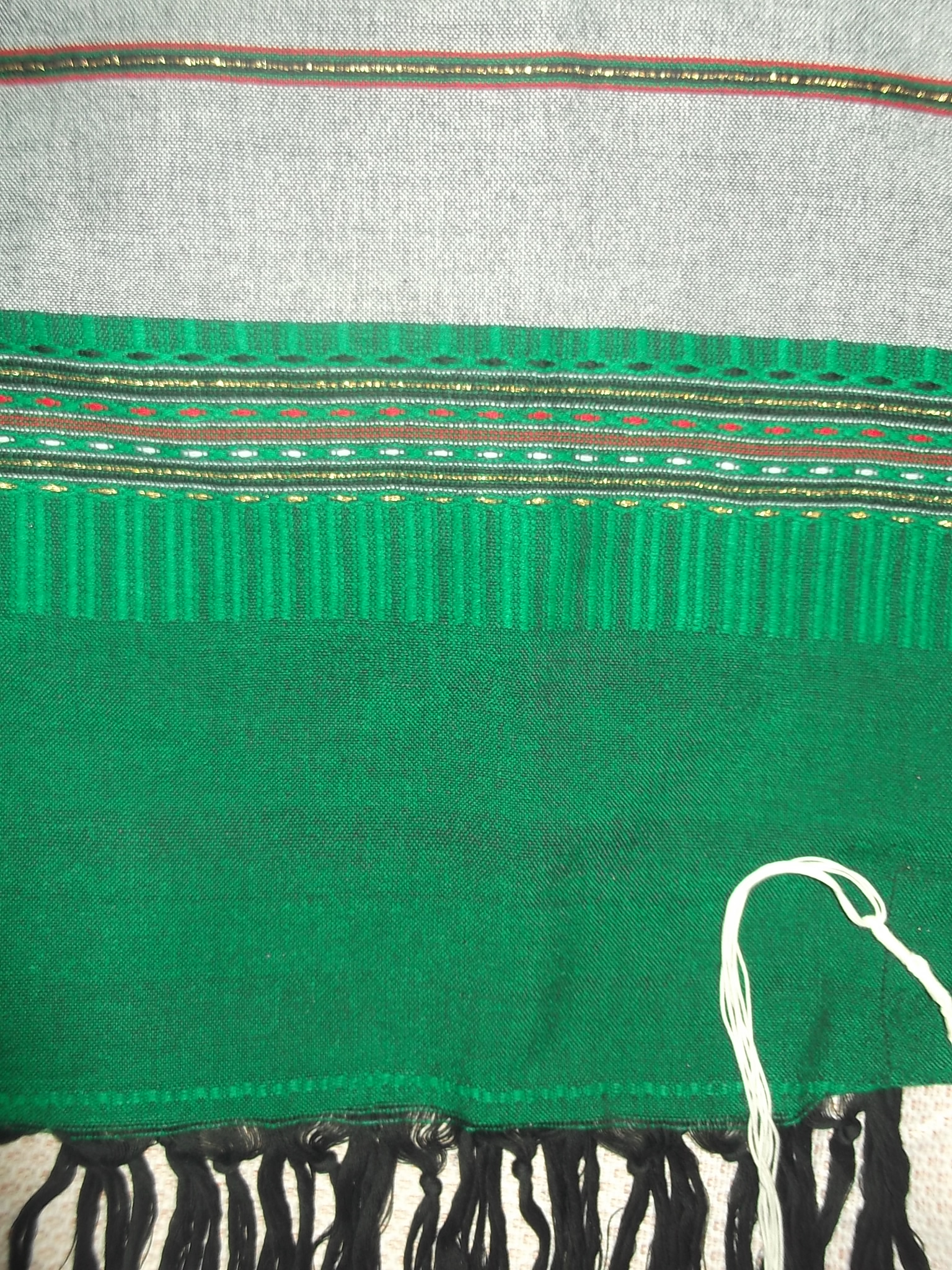 Gabrieli Wool Tallit - Green and Gray Green Tallit