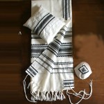 Black and Silver Tallit by Gabrieli Hand Weaving