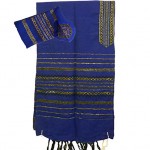 Gabrieli Tallit - royal blue and gold stripes